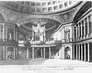 En vy från insidan av Pantheon, Oxford Street, London, 1784